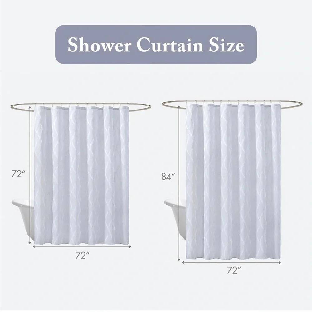 Madison Park Candice Sheer Shower Curtain, Machine Washable, 72